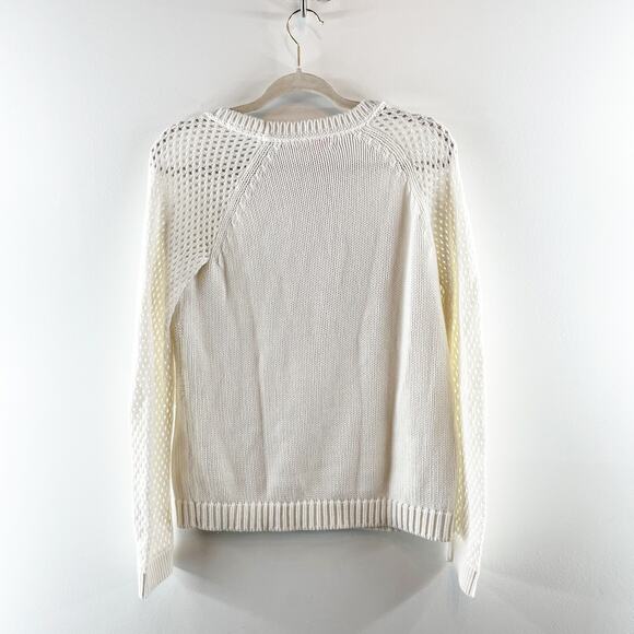 Lilly Pulitzer Crewneck Blythe Cotton Pullover Sweater White Medium - Picture 9 of 9